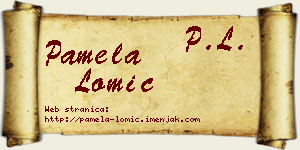 Pamela Lomić vizit kartica